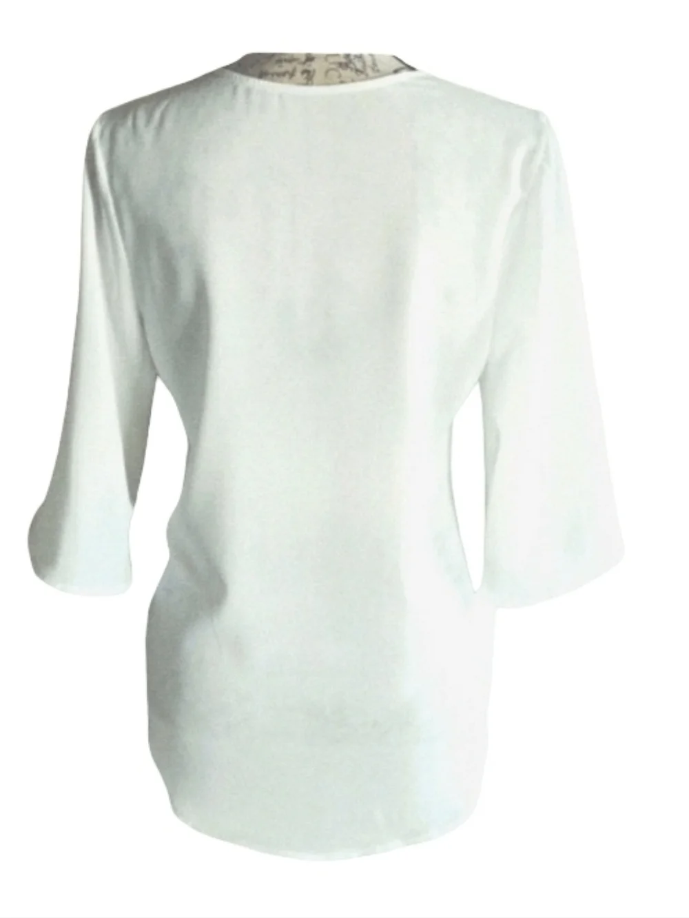 Off white tie up blouse. - Picture 5 of 6
